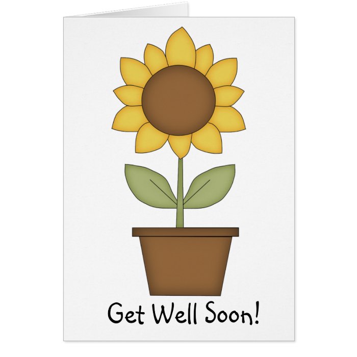 Sunflower Get Well Soon Greeting Card