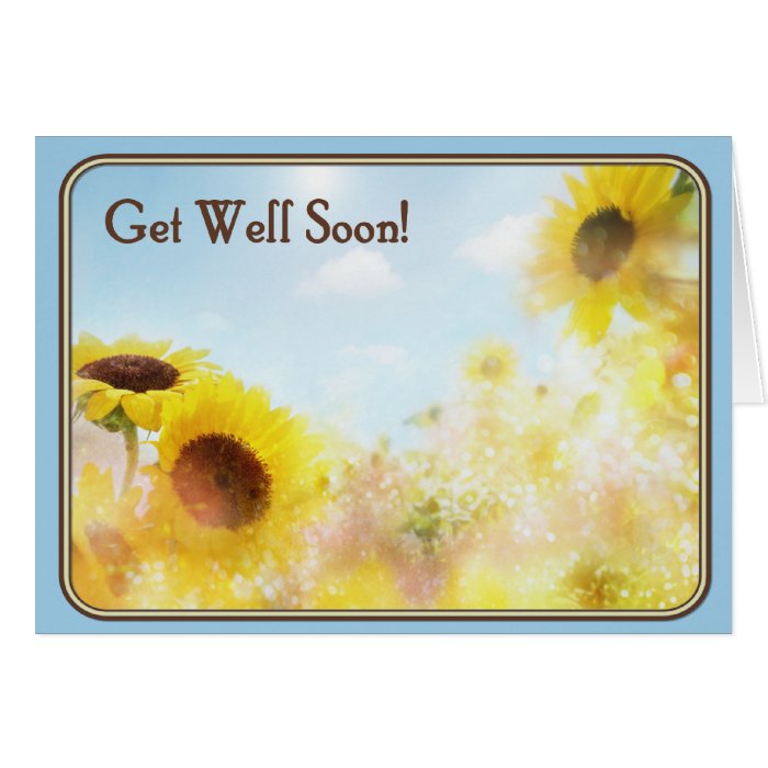 Sunflower Get Well Wishes Card | Zazzle
