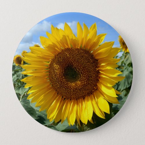 Sunflower Giant Badge Button