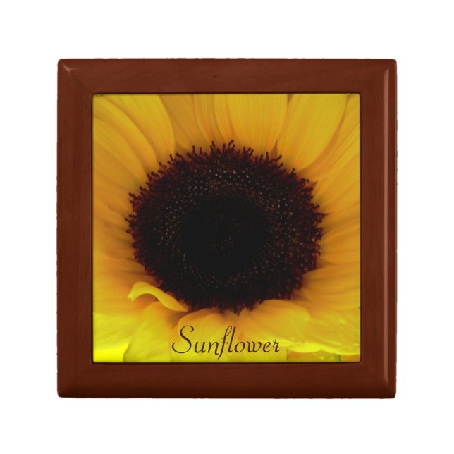 Sunflower Gift Box Custom Sunflower Jewelry Box (Front)