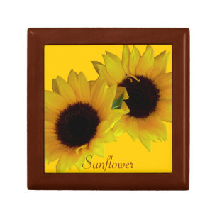 Sunflower Gift Box Custom Sunflower Jewelry Box