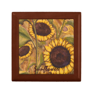 Sunflower Gift Box Custom Sunflower Jewelry Box