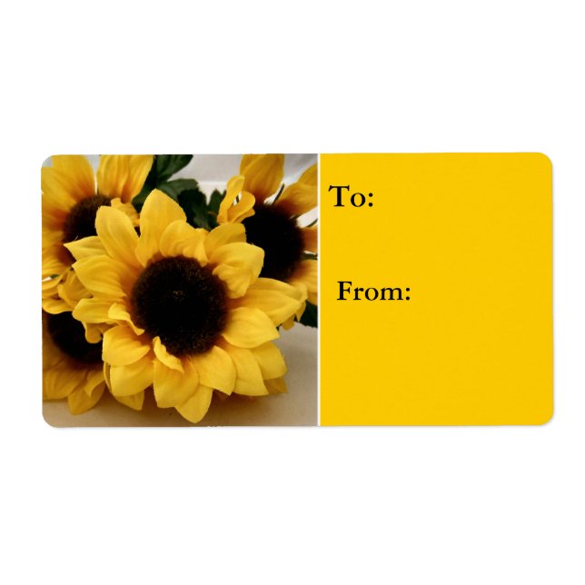Sunflower Gift Tag (Front)