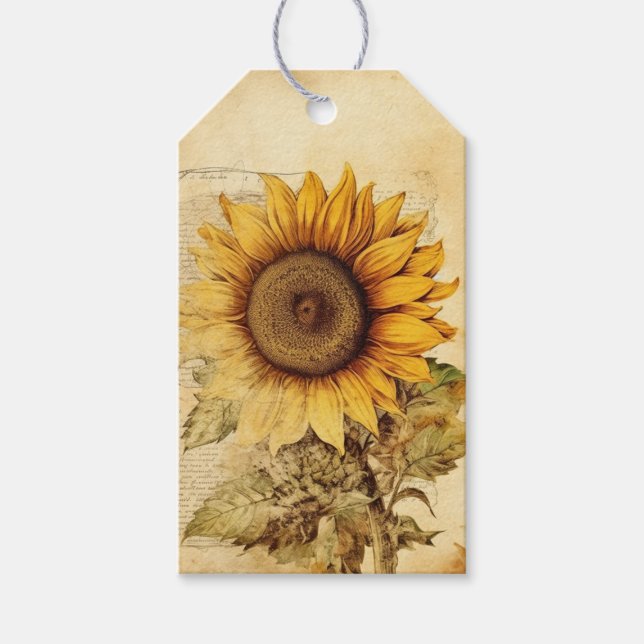 Sunflower Gift Tags (Front)