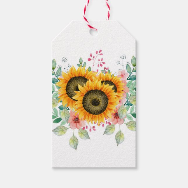 Sunflower  gift tags (Front)