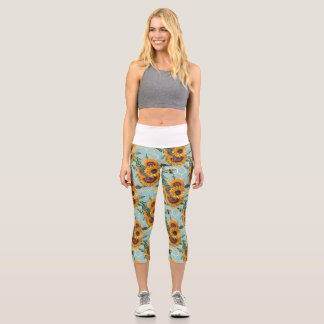 Sunflower Gifts | Bright As A Sunflower Capri Leggings