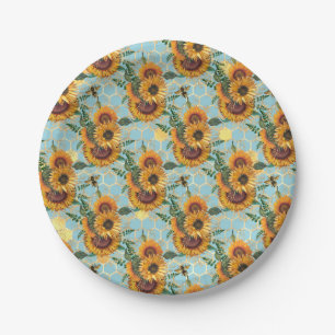 Sunflower Gifts Bright As A Sunflower Paper Plates