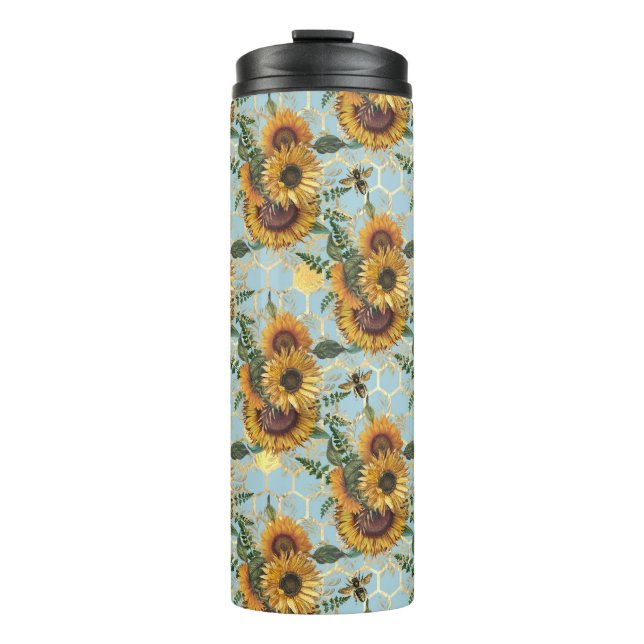 Sunflower Gifts | Bright As A Sunflower Thermal Tumbler (Front)
