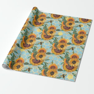 Sunflower Gifts Bright As A Sunflower Wrapping Paper