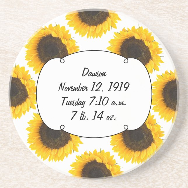 Sunflower Gifts Coaster (Front)
