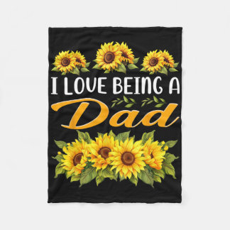 Sunflower Gifts For Dad Pregnancy Announcement App Fleece Blanket