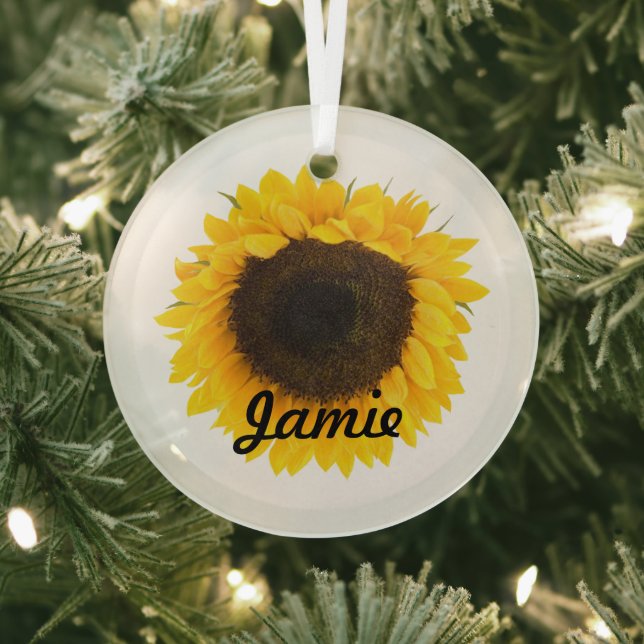 Sunflower Gifts Glass Ornament (Insitu)