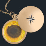 Sunflower Gifts Gold Plated Necklace<br><div class="desc">Sunflower Charm Necklace.  To add text click edit in design tool.</div>