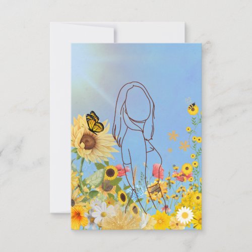 Sunflower Girl Card