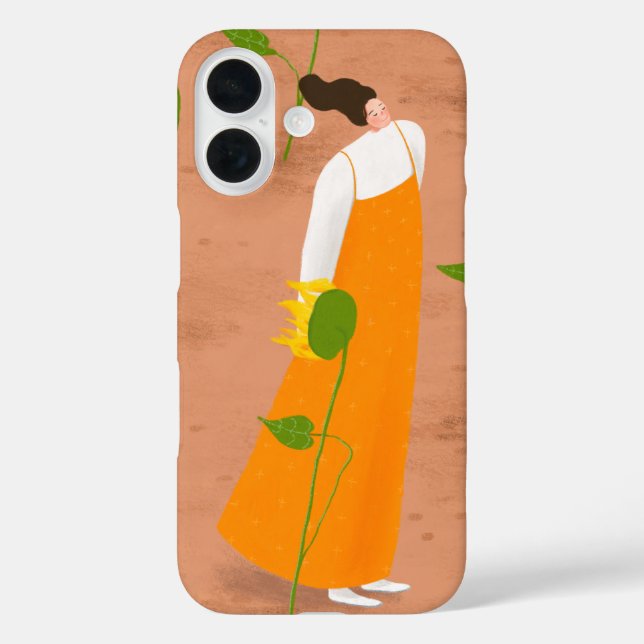 Sunflower & girl Case-Mate iPhone case (Back)
