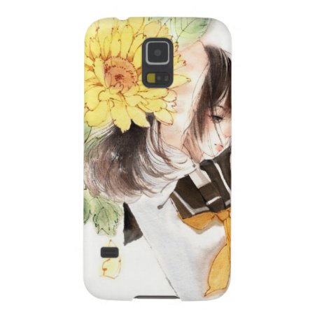 Sunflower Girl Galaxy S5 Cover