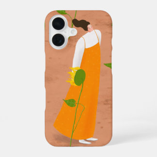 Sunflower & girl iPhone 16 case