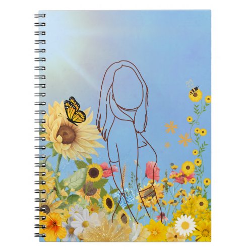 Sunflower Girl Notebook