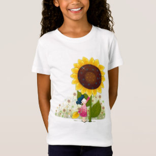 HEZHENHH Teenager T-Shirt Boys Girls Young Short Sleeved Tee Clothing Sunflower 
