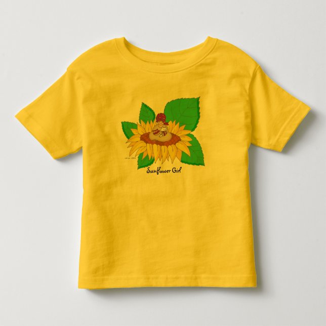 Sunflower Girl Ukrainian Folk Art Toddler T-shirt (Front)