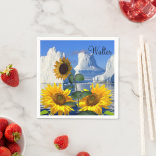 Sunflower Glacier Paper Napkins