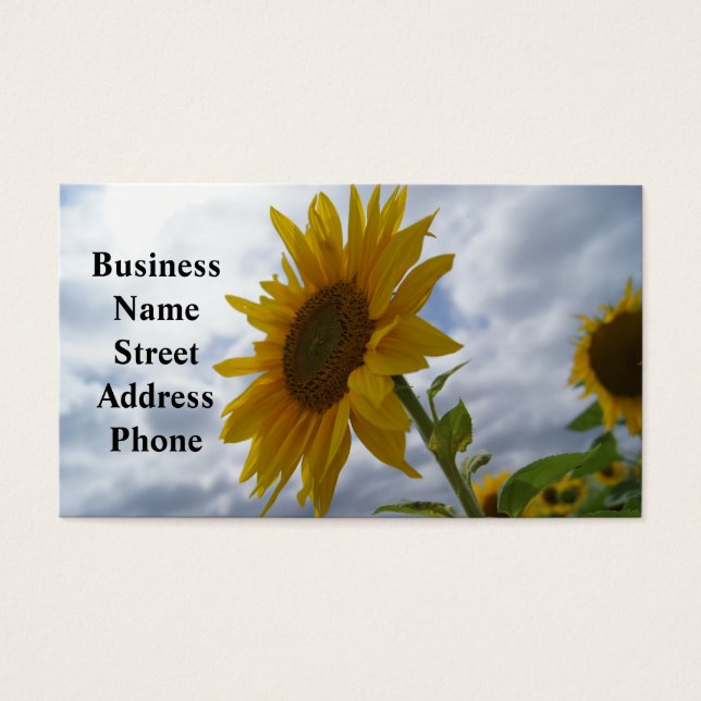 Sunflower Glory Business Card (Front)
