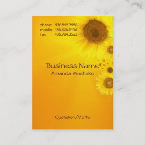 Sunflower Glow Business Card