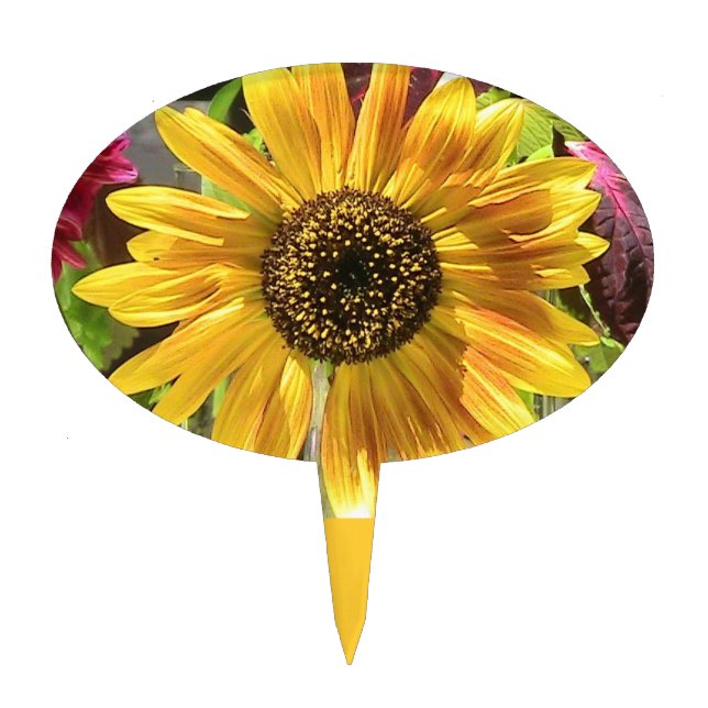 Sunflower Glow Cake Pick(Topper) Topper (Front)