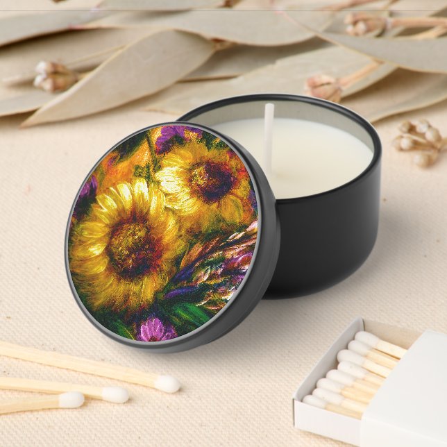 "Sunflower Glow" Mini Candle Favors (Insitu)
