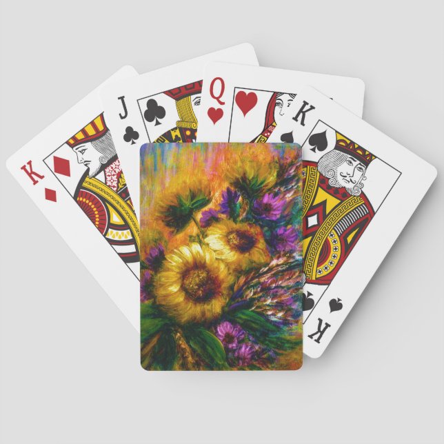 "Sunflower Glow"  Poker Cards (Back)