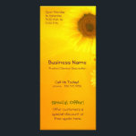 Sunflower Glow Rack Card<br><div class="desc">Lovely golden Sunflower business cards in glowing gold, orange and brown. Text is a matching brown shade to complete this cheerful design. Customize front and back text areas on Rackcard.</div>