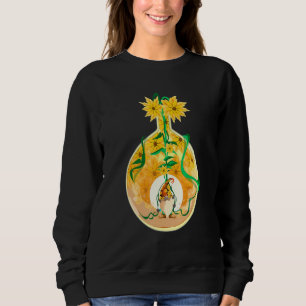 Sunflower Gnome Bowl Garden Farmhouse Hippie Style Sweatshirt
