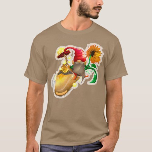 Sunflower Gnome Capsule Garden  T_Shirt