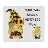 Sunflower Gnome Cutting Board