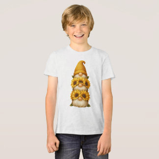 Sunflower Gnome Hidden Smiles Beneath the Golden Tri-Blend Shirt