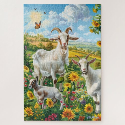 sunflower goats apple tree puzzle