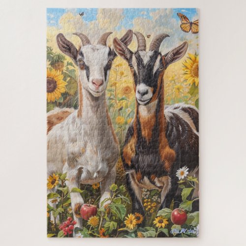 sunflower goats apple tree puzzle