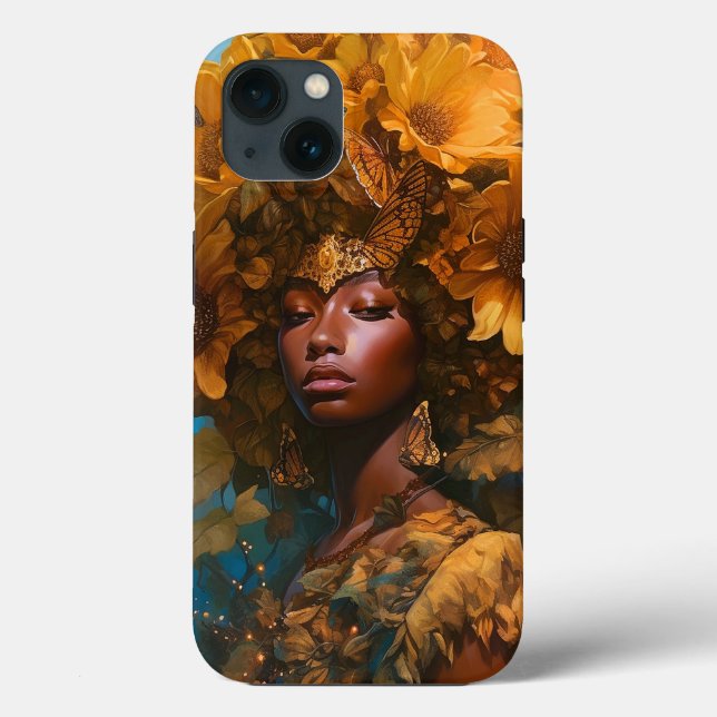 Sunflower Goddess Fantasy Art Case-Mate iPhone Case (Back)