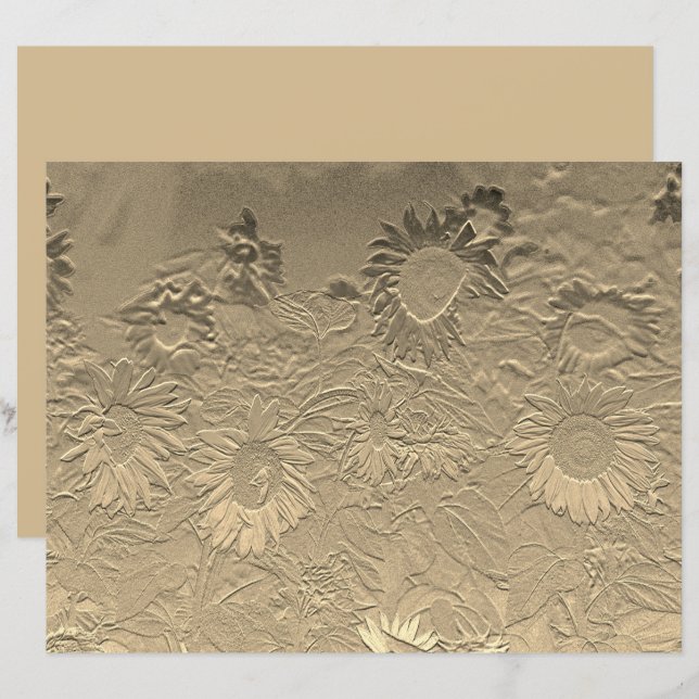 Sunflower Gold Floral Chic Design Decoupage (Front/Back)