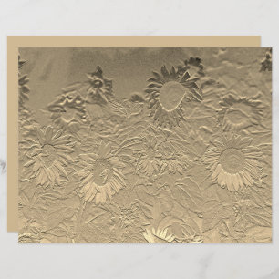 Sunflower Gold Floral Chic Design Decoupage