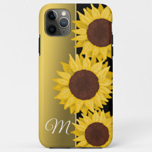 Sunflower Gold Monogram iPhone 11 Pro Max Case