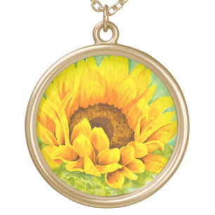 Sunflower Gold Plated Necklace