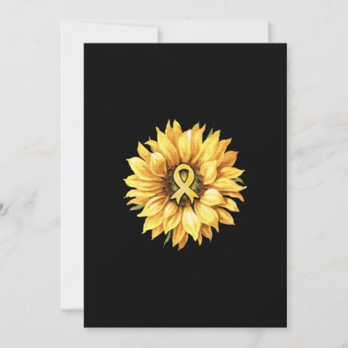 Sunflower Gold Ribbon Childhood Cancer Awareness Save The Date