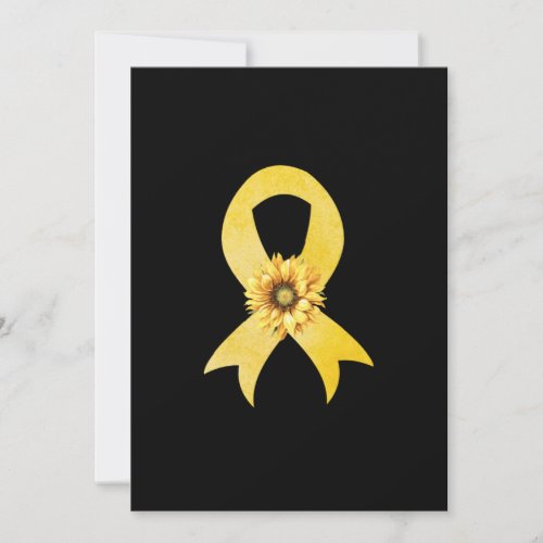 Sunflower Gold Ribbon Childhood Cancer Awareness Save The Date