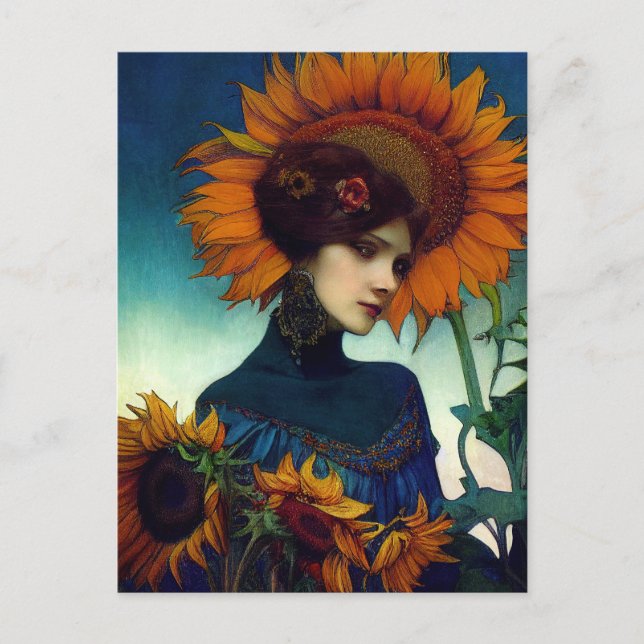 Sunflower Golden Hour Postcard (Front)