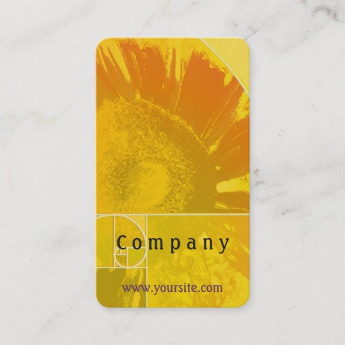 Sunflower Golden Ratio Business Card