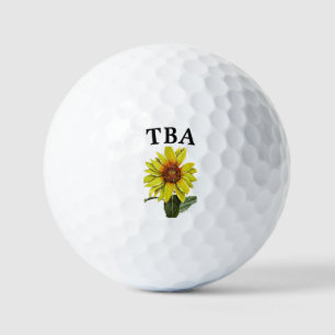 Sunflower Golf Balls - Optional Personalization