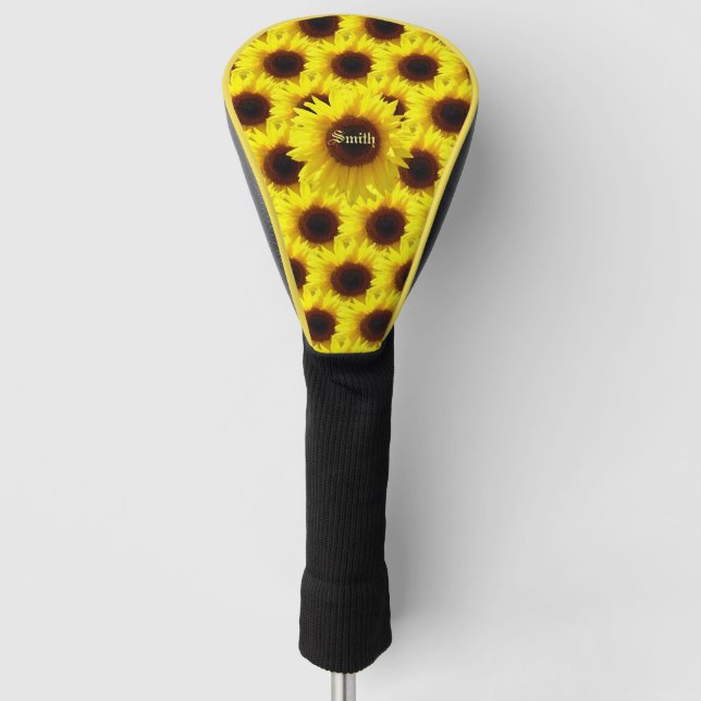 Sunflower / Golf Green Putter Golf Head Cover (Front)