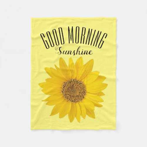 Sunflower Good Morning Sunshine Fleece Blanket