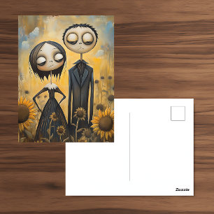 Sunflower Gothic Postcard